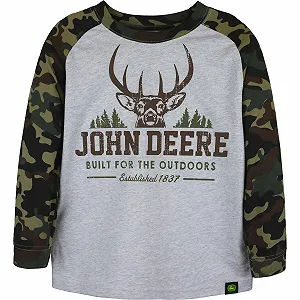 Толстовка JOHN DEERE Детская Камуфляжные Акценты - Серый, 5-8 лет - Фото 1