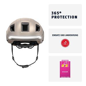 Шолом ABUS HYP-E з переднім, заднім і миготливим ліхтарем для велосипеда, електровелосипеда та S-Pedelec, для підлітків і дорослих synthetic.ua - Фото 1