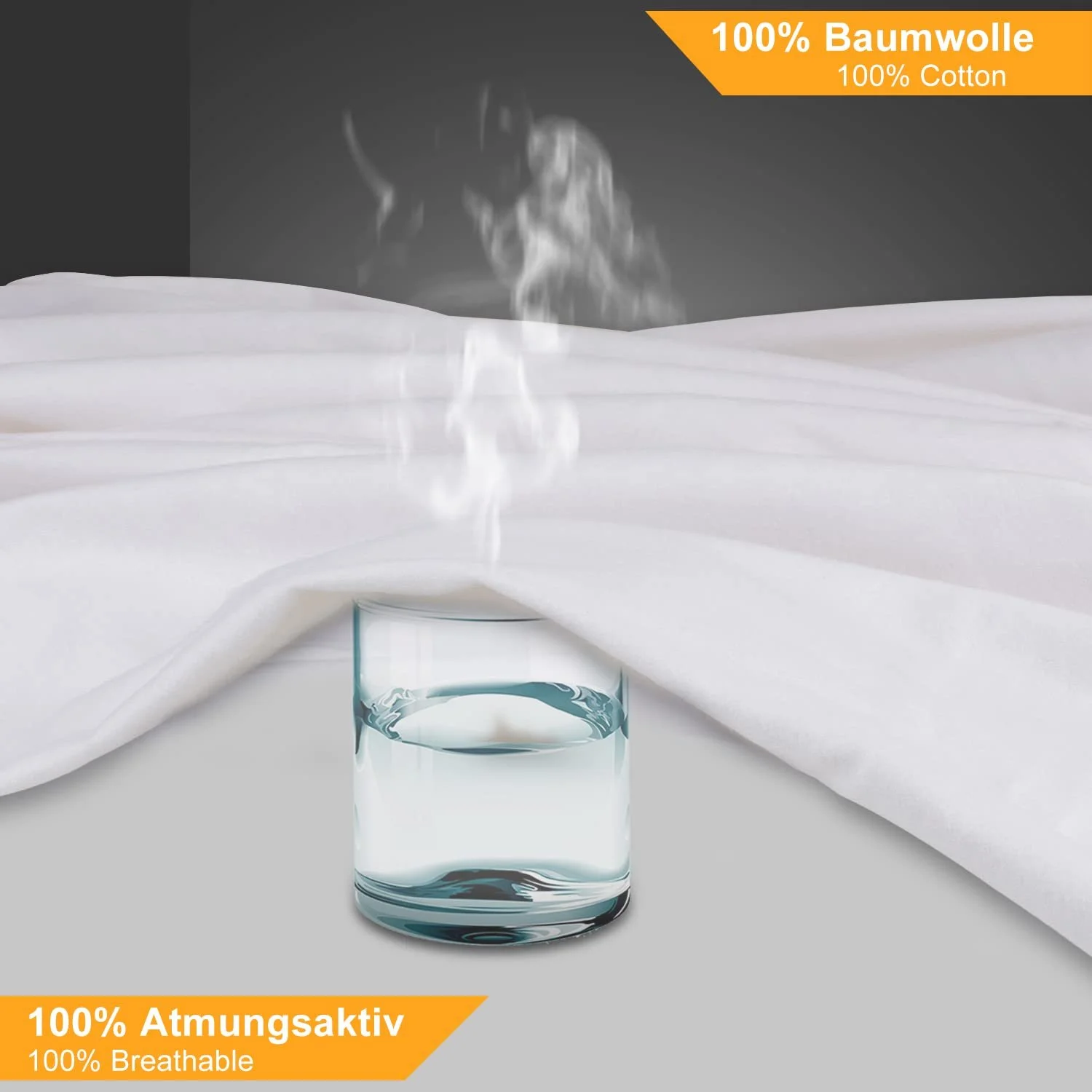 Протектор для матраца Molton, 140 x 200 см, Зроблено зі 100% бавовни, Дихаючий, фото №2
