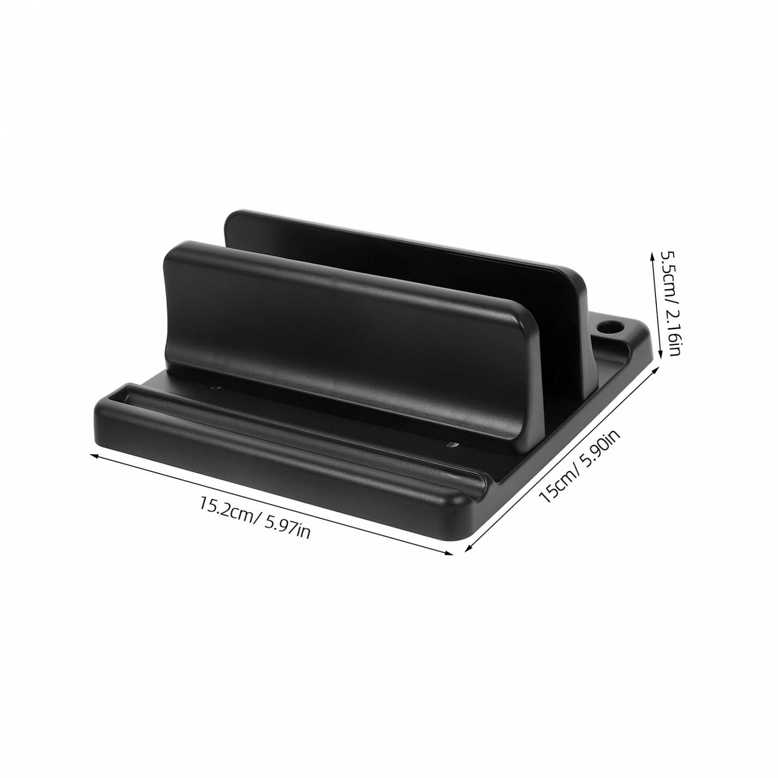 Вертикальная подставка для ноутбука DOITOOL, совместимая с MacBook Pro, прочный и легкий держатель для эффективного хранения на рабочем столе, черный, фото №2