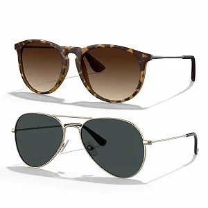 Винтажные очки пилоты STGATN для женщин и мужчин, поляризованные, защита UV400 - Фото 1