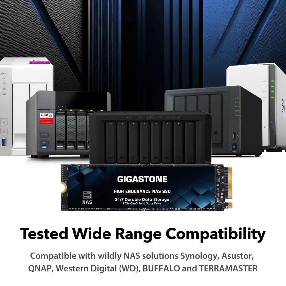 Внутрішній SSD Gigastone M.2 NAS 500GB PCIe 3.0 NVMe High Endurance, фото №7