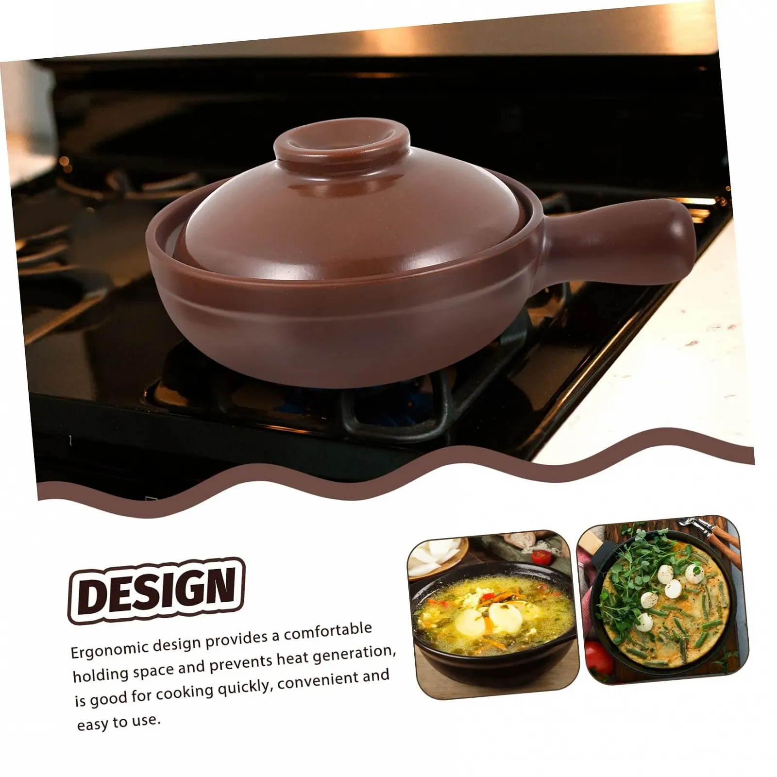 Кастрюля Керамическая с ручкой термостойкая с плоским дном, фото №6 Кастрюля Керамическая с ручкой термостойкая с плоским дном, фото №6