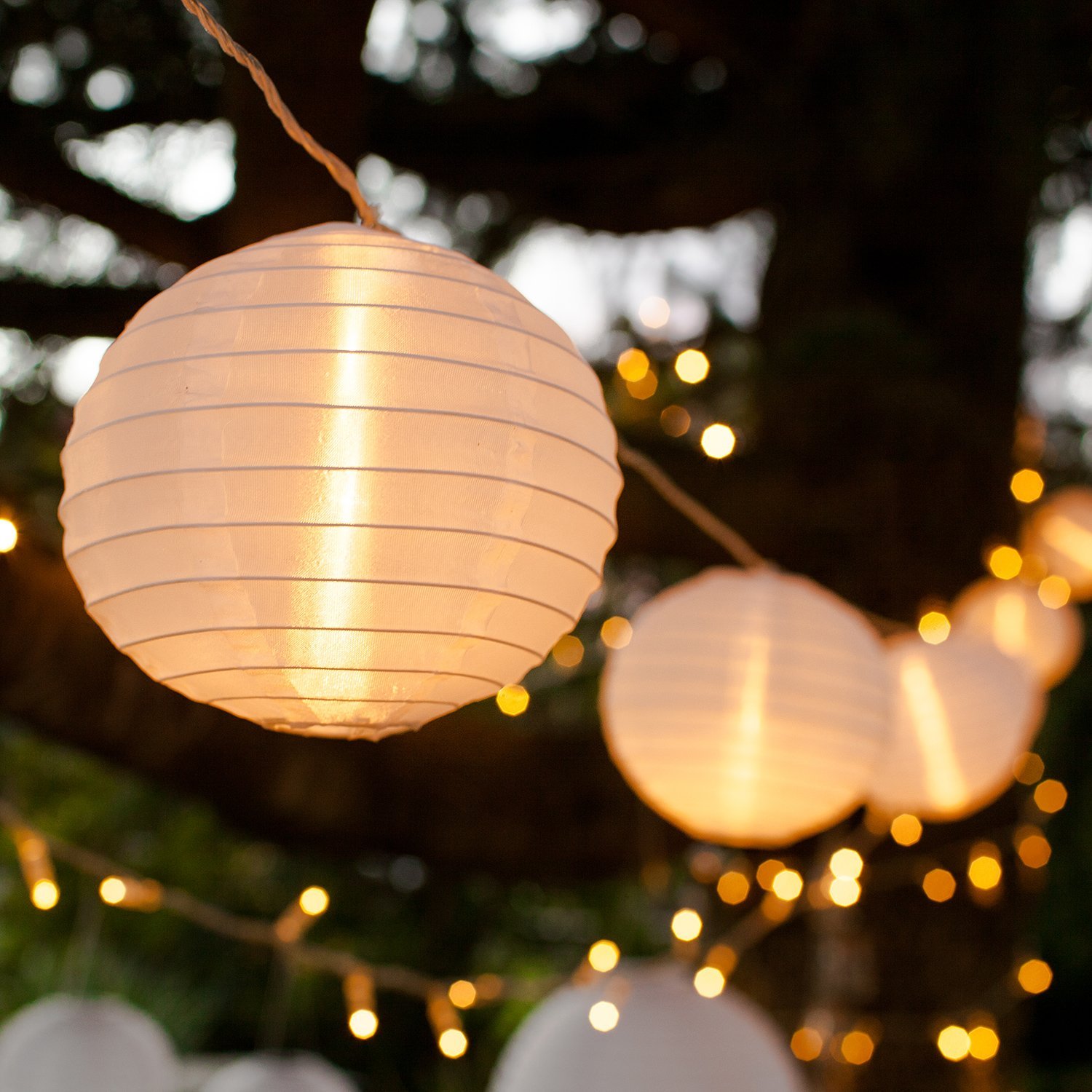 Світлодіодна гірлянда-ліхтар Lights4fun Bubble, 10 LED, теплий білий, фото №1
