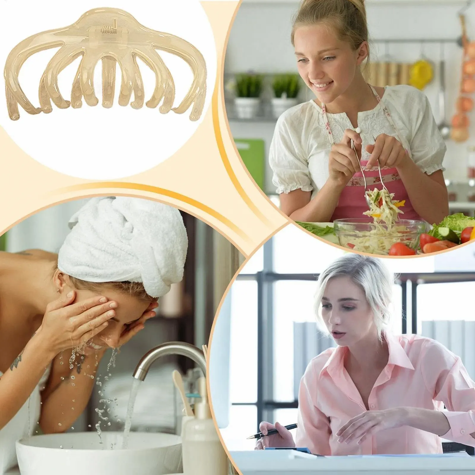 Заколки для волос Oktopus для густых волос, нескользящие заколки для волос, сильный держатель для волос, модные заколки для волос, украшения для длинных волос, фото №4 Заколки для волос Oktopus для густых волос, нескользящие заколки для волос, сильный держатель для волос, модные заколки для волос, украшения для длинных волос, фото №4