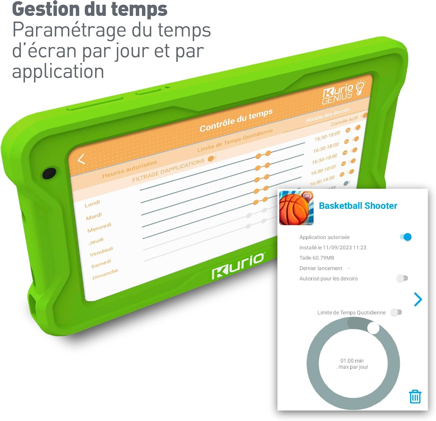 Планшет 7" KURIO KO1023 (2+4)/32 ГБ 4 ядер Android 13  3200 mAh Чорний, фото №4