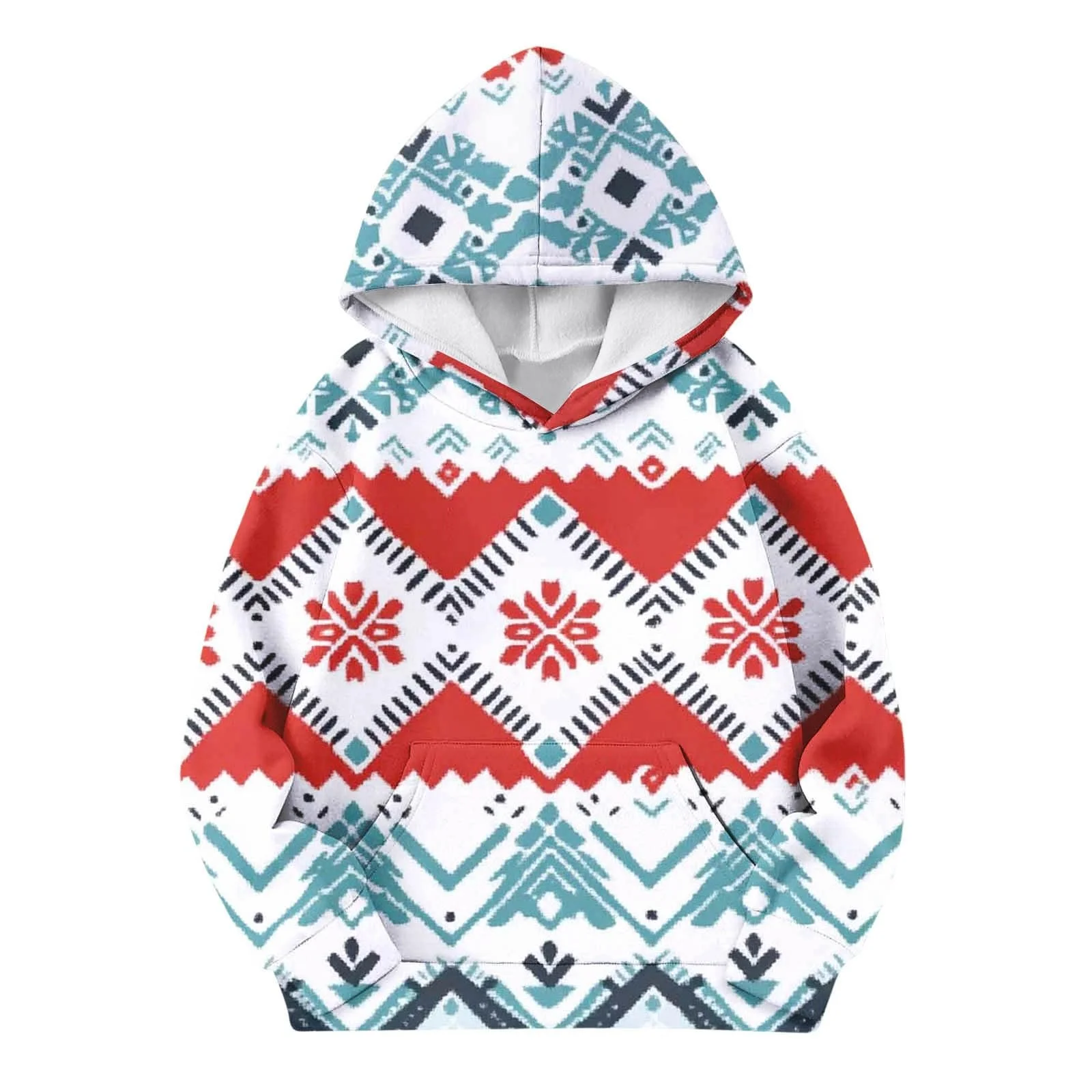 Худі Різдвяне Дитяче, Толстовка для дівчинки з довгими рукавами, м'яка, з різдвяним принтом, фото №2