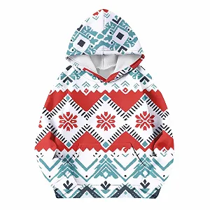 Худі Різдвяне Дитяче, Толстовка для дівчинки з довгими рукавами, м'яка, з різдвяним принтом synthetic.ua - Фото 1