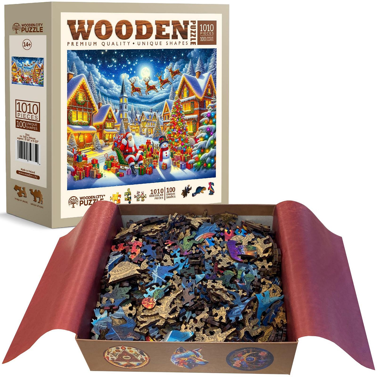 Дерев'яний пазл WOODEN.CITY Santa Claus Merry Journey 1000 елементів 54,0 x 39,4 см, фото №3