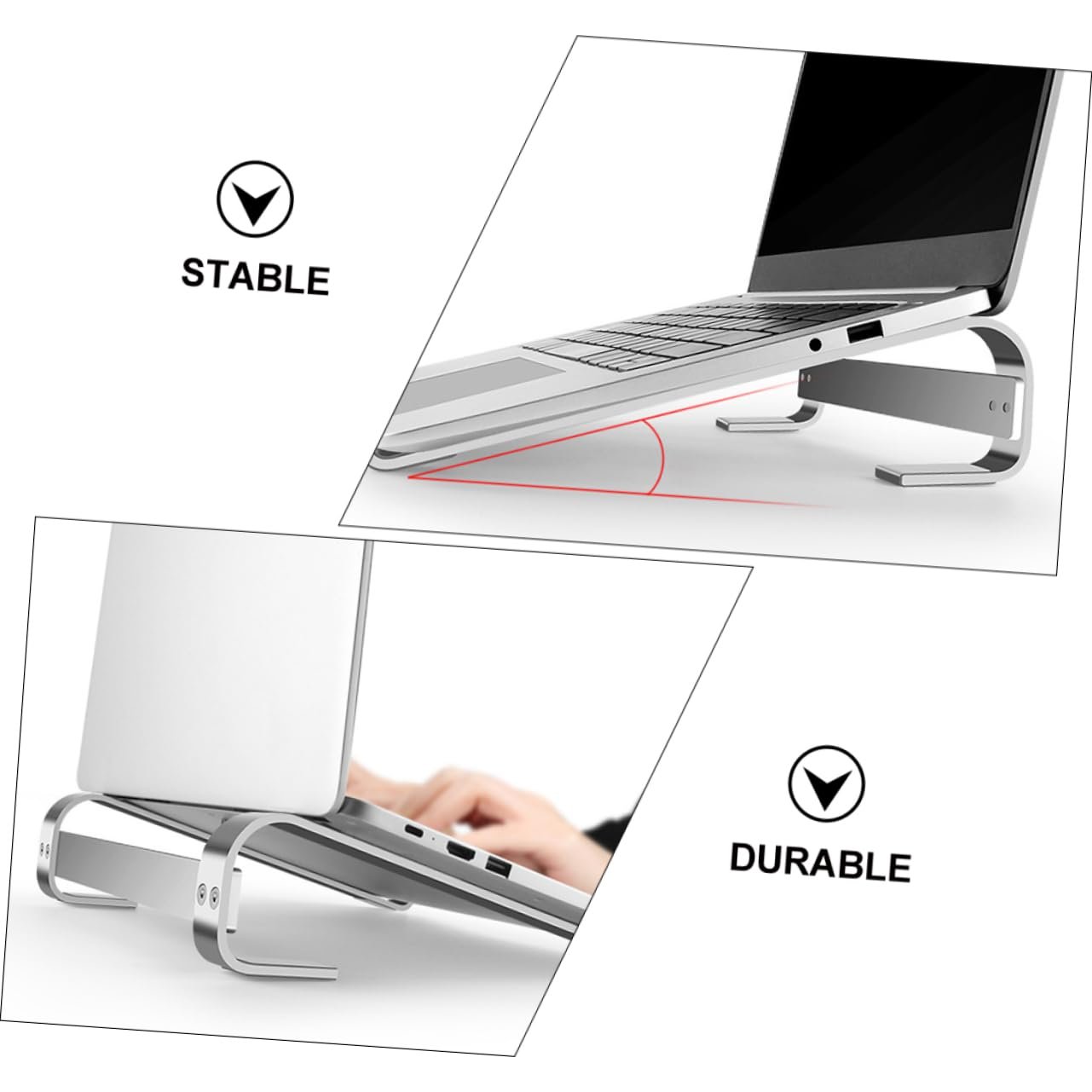 Подставка для ноутбука NUOBESTY алюминиевая складная нескользящая для ноутбуков прочная высококачественная алюминиевая из алюминиевого сплава для дома и офиса, фото №5