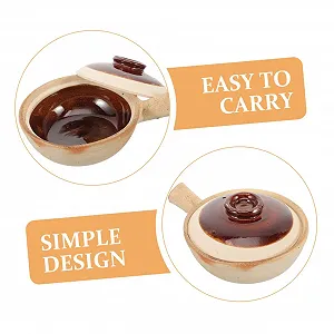 Кастрюля керамическая с крышкой антипригарная для жарки и тушения synthetic.ua - Фото 1