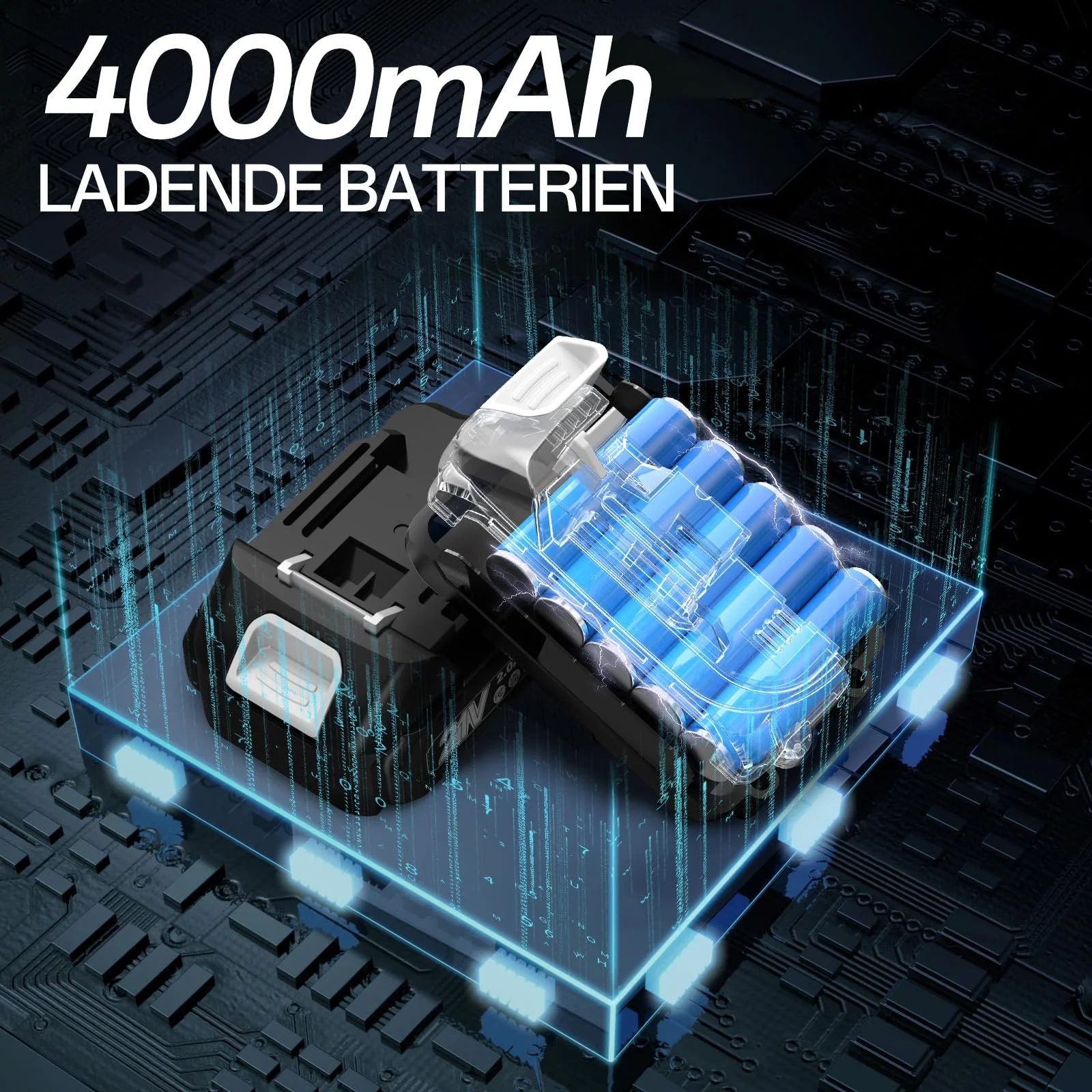 Секатор акумуляторний Anancyi 21 V для гілок дерев, квітів, електричний, максимальний отвір 65 мм, діаметр різання 40 мм, 2 x 2.0 Ah батареї, безщітковий двигун, РК-дисплей, фото №4