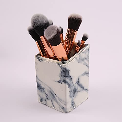 Набор кистей для макияжа 10 Marbled: кисть для тональной основы, кисть для теней, кисть для консилера, кисть для румян, набор инструментов для макияжа, фото №6