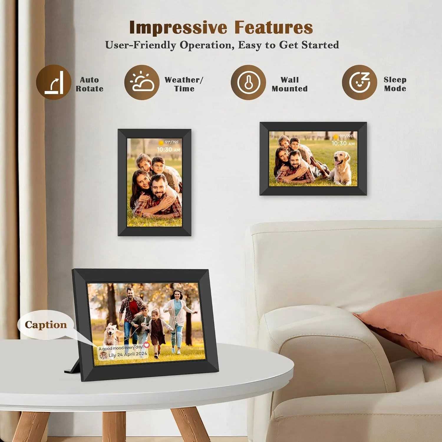 Цифровая фоторамка WONNIE Frameo 10.1 дюйма WLAN 32.0 GB, фото №6