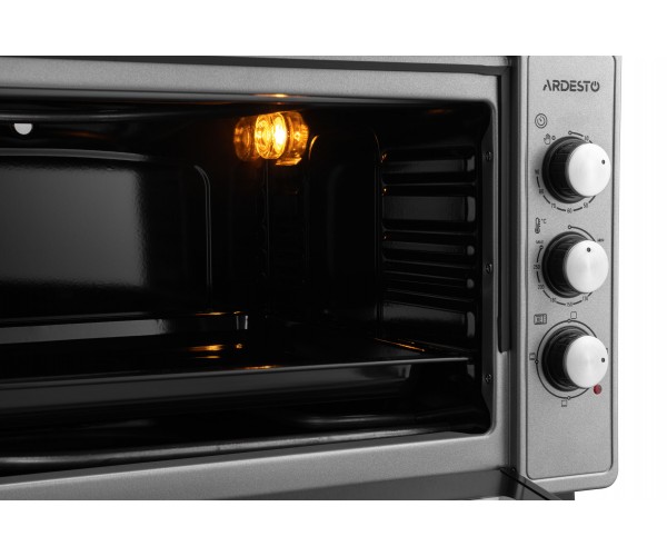 ARDESTO Електропіч 1700Вт 48л таймер підсвічув сірий, фото №6 ARDESTO Електропіч 1700Вт 48л таймер підсвічув сірий, фото №6