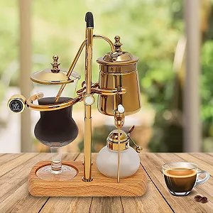 Сифонная кофеварка Siphon Balance Retro 23.5 x 12 x 38 см Gold synthetic.ua - Фото 1