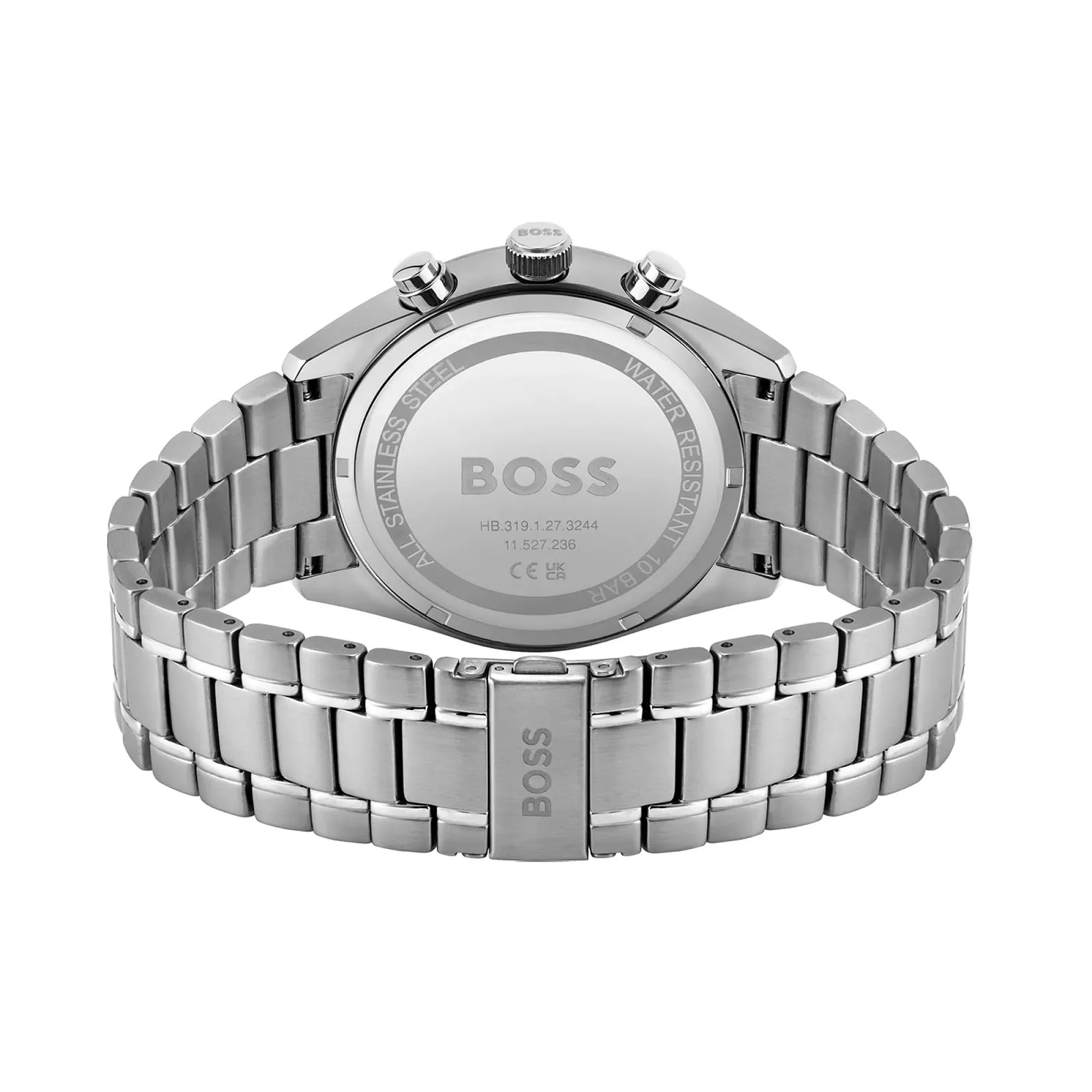 Мужской Хронограф BOSS Champion 44 мм, кварцевые часы с браслетом из нержавеющей стали или кожаным ремешком, функция даты, 3 дополнительных циферблата, водонепроницаемость 10 ATM, фото №3 Мужской Хронограф BOSS Champion 44 мм, кварцевые часы с браслетом из нержавеющей стали или кожаным ремешком, функция даты, 3 дополнительных циферблата, водонепроницаемость 10 ATM, фото №3