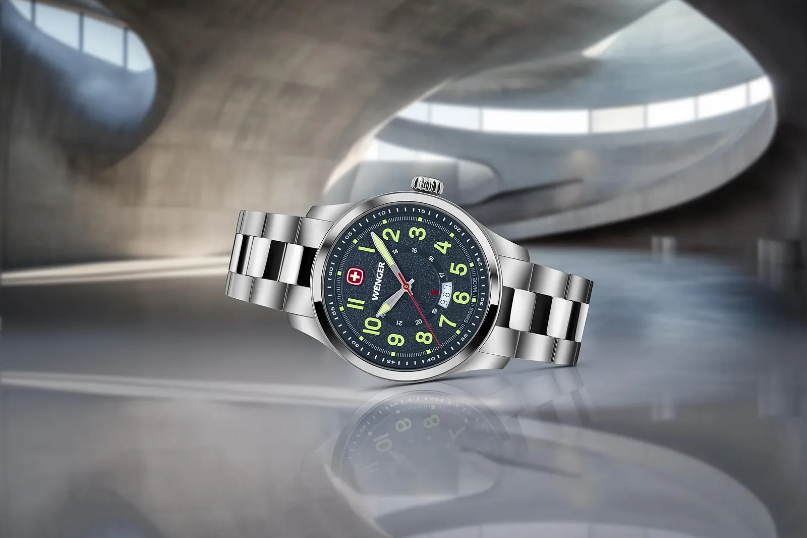 Мужские наручные часы WENGER Terragraph Аналоговый Кварц, 00d8 43 мм, Swiss Made, водонепроницаемые до 100 м, фото №5 Мужские наручные часы WENGER Terragraph Аналоговый Кварц, 00d8 43 мм, Swiss Made, водонепроницаемые до 100 м, фото №5