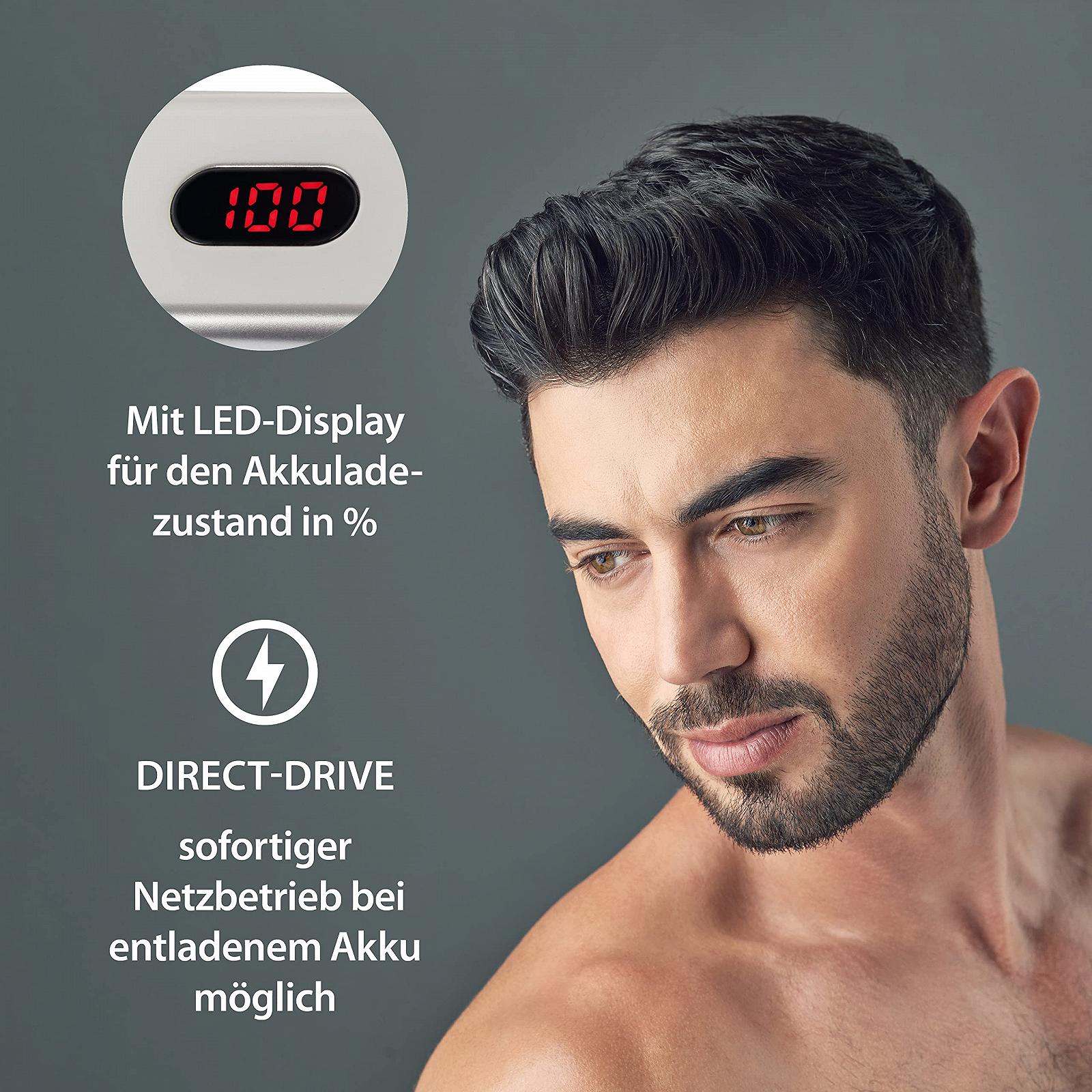 Тример ProfiCare PC-HSM/R 3100 для волосся та бороди з професійними 4 знімними гребенями і функцією прорідження на 3 рівні, фото №3