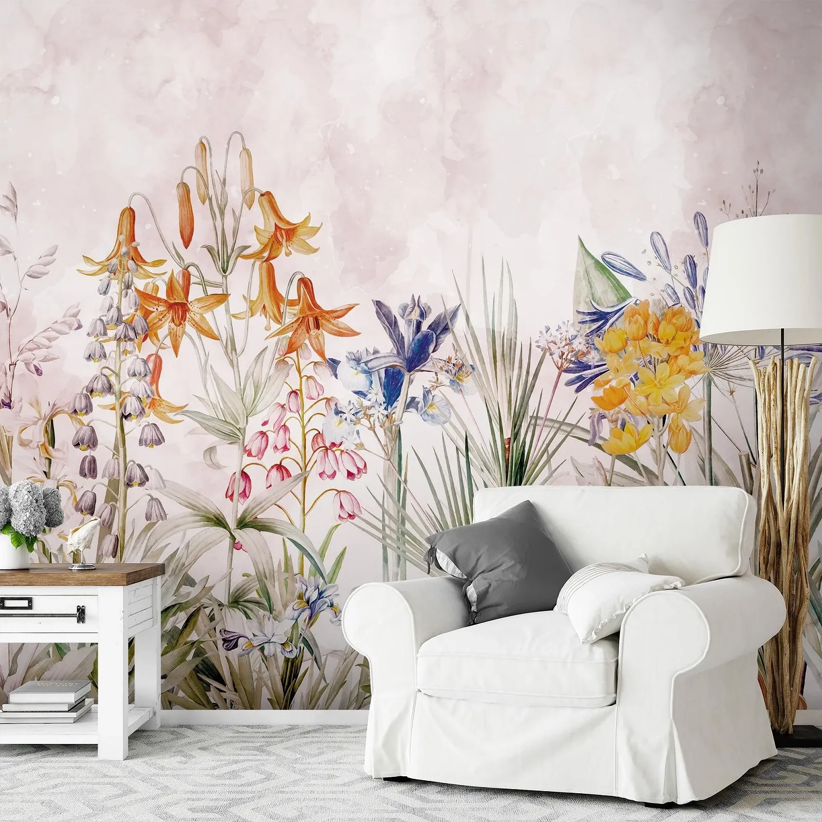 Фотообои Novart N9131011a Цветочная поляна 352 x 250 см Розовые, фото №5