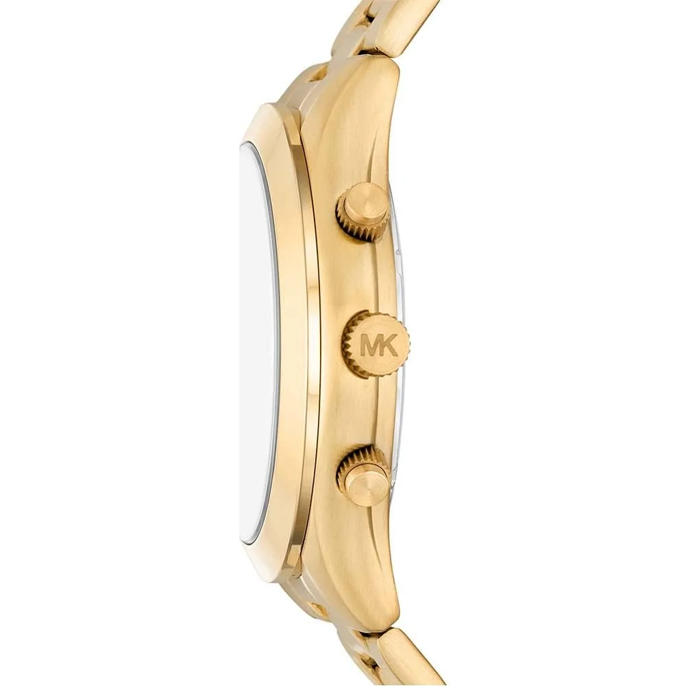 Мужские часы-хронограф Michael Kors Runway, корпус из нержавеющей стали, золотистый и черный в наборе, MK1076SET-AMZUK, фото №3