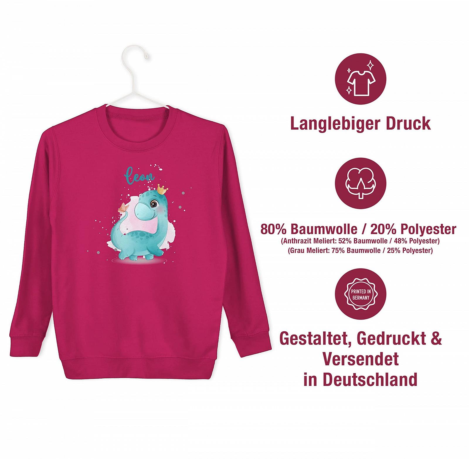 Свитшот Shirtracer Детский свитер для мальчиков и девочек - Динозавр Персонализированный с именем I Подарок Динозавры I Динозавр I Доисторическое животное I Дино, фото №4