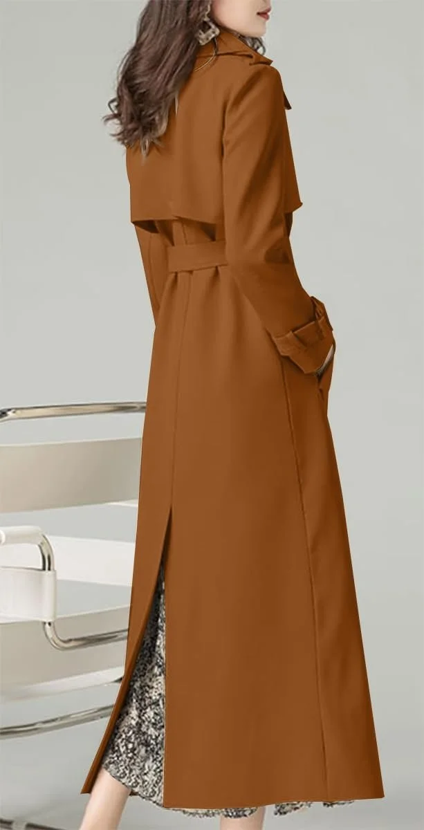 Тренч Feziakuk Женский Длинный Двубортный, фото №5