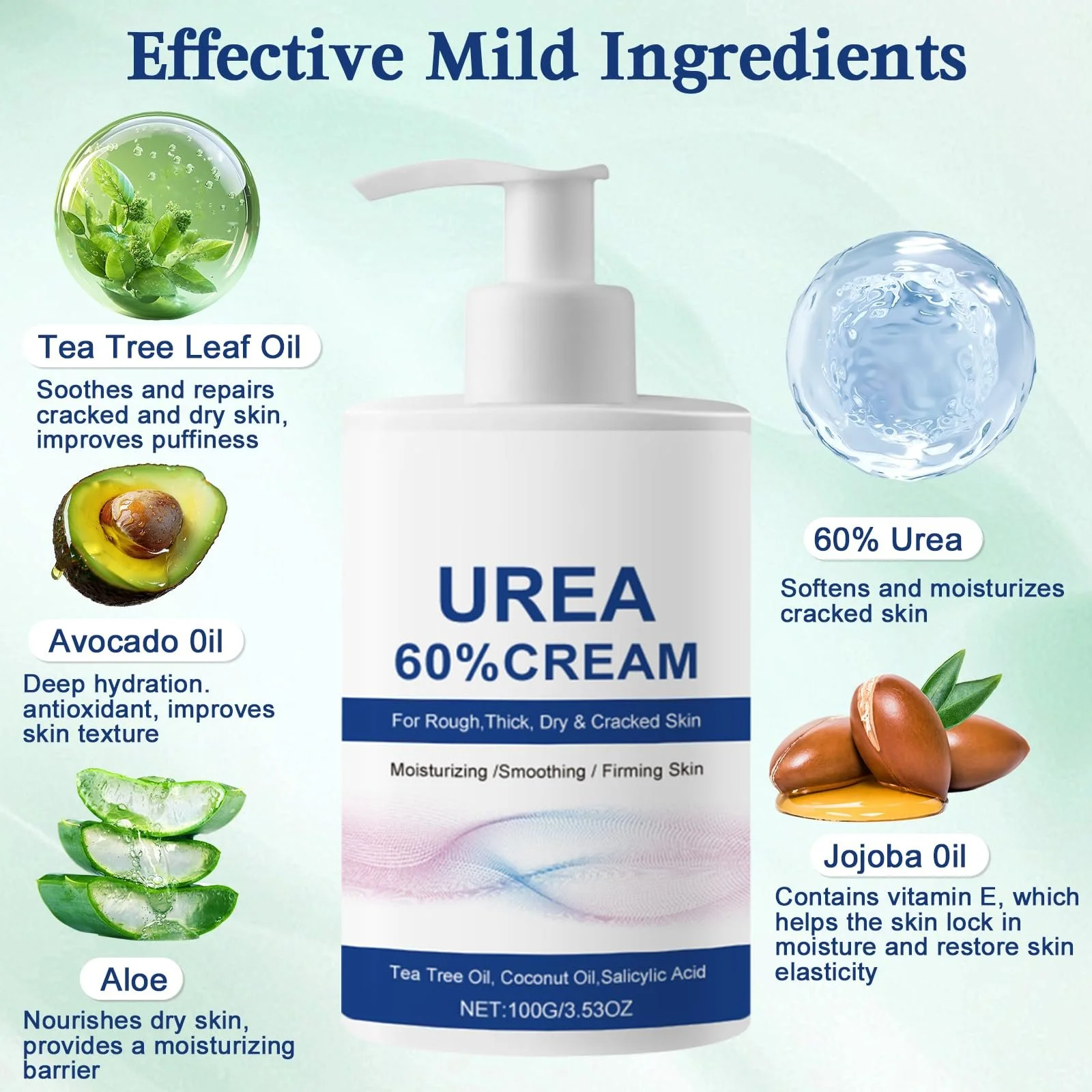 Крем для ног Urea Cream 60% восстанавливающий от мозолей увлажняющий 100 г, фото №3