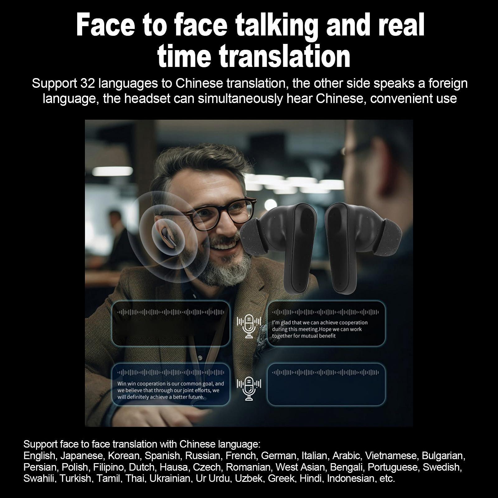 Навушники-перекладачі AI Smart Black, фото №4