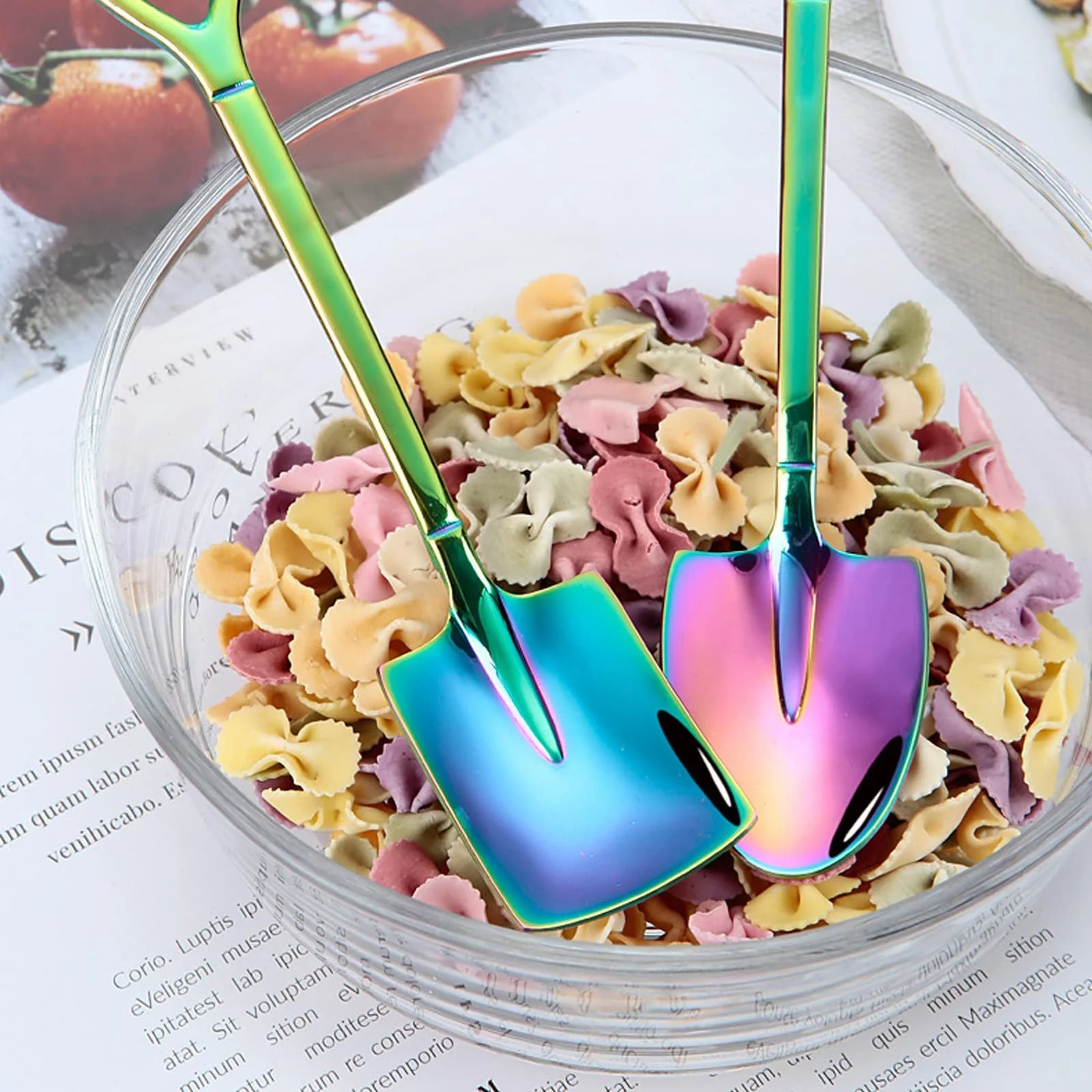 Ложка Шпатель з нержавіючої сталі (Колір), паковання 20 штук, фото №7 Ложка Шпатель з нержавіючої сталі (Колір), паковання 20 штук, фото №7