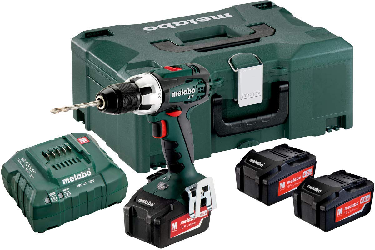 Аккумуляторная дрель Metabo BS 18 LT Набор 18 В, 3x 4Ah Li-Ion Батареи, В комплекте с зарядным устройством, в кейсе MetaLoc, фото №1