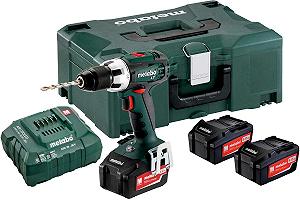 Аккумуляторная дрель Metabo BS 18 LT Набор 18 В, 3x 4Ah Li-Ion Батареи, В комплекте с зарядным устройством, в кейсе MetaLoc - Фото 1