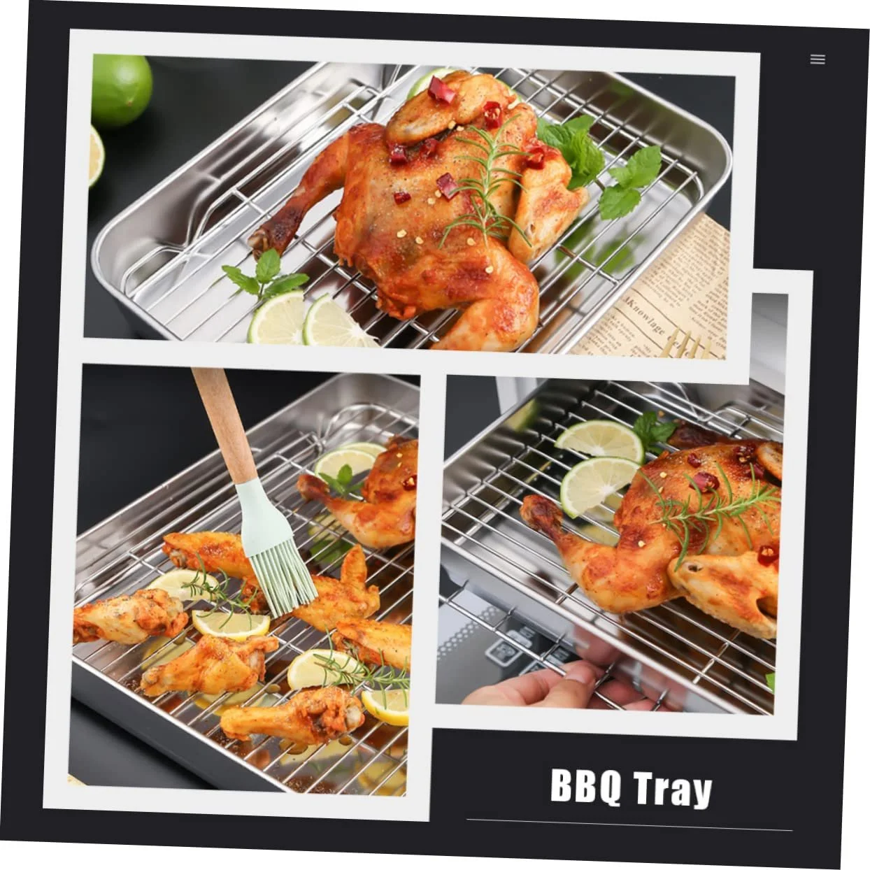 Противень Zerodeko Нержавеющая сталь японский стиль для гриля и запекания, фото №5