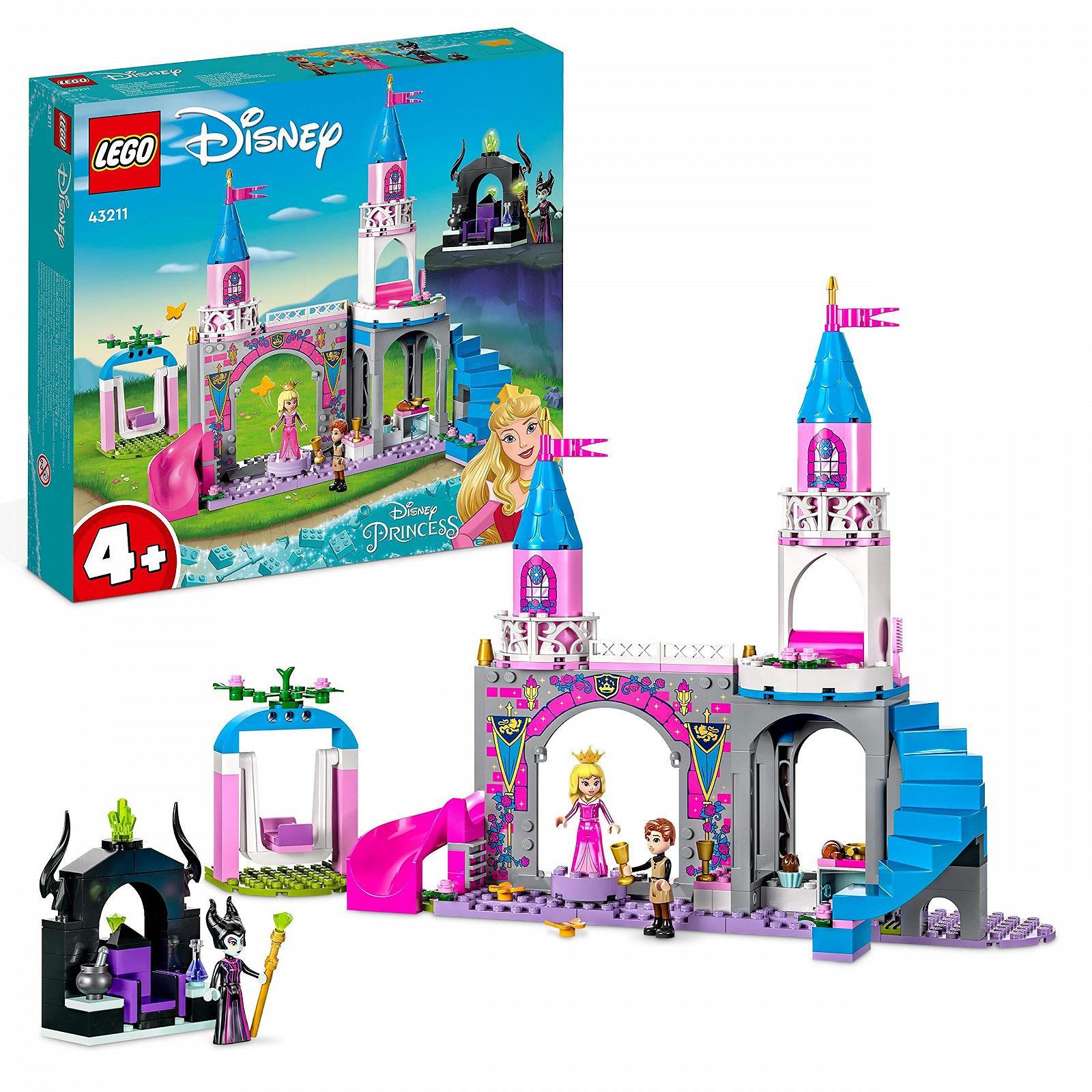 Іграшковий набір LEGO Disney Princess Замок Аврори для збірки з фігурками Сплячої Красуні, Принца Філіпа та Малефісенти від 4 років 43211, фото №1