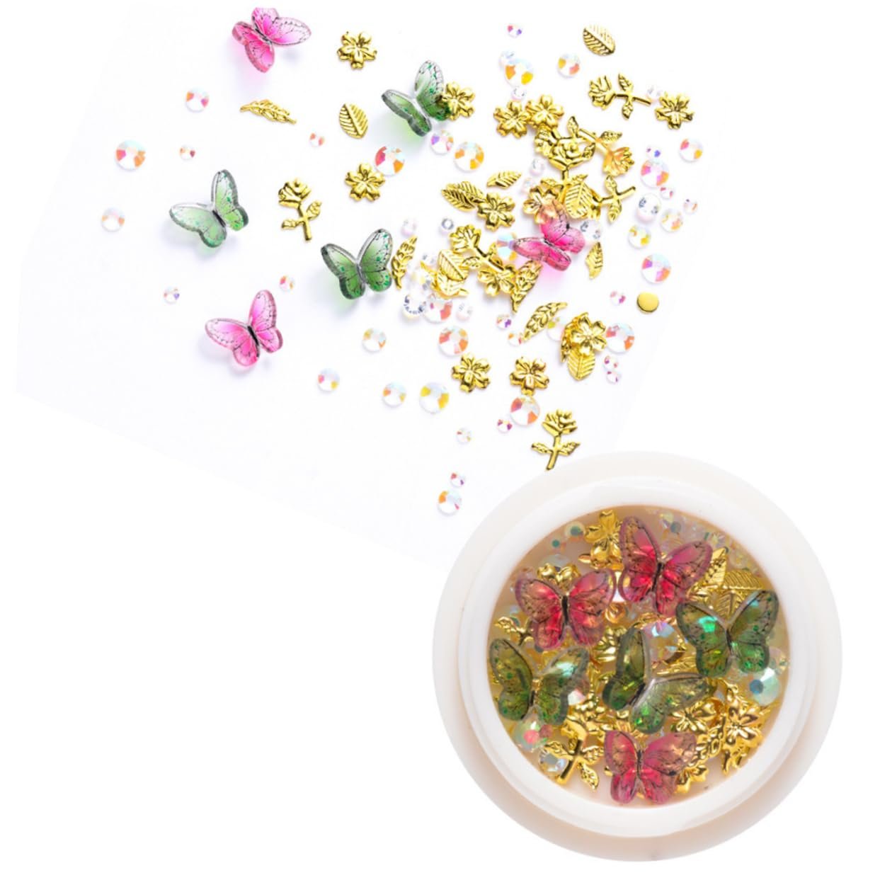 Прикраси для нігтів  Метелик Мікс Форм 6 коробок, фото №8