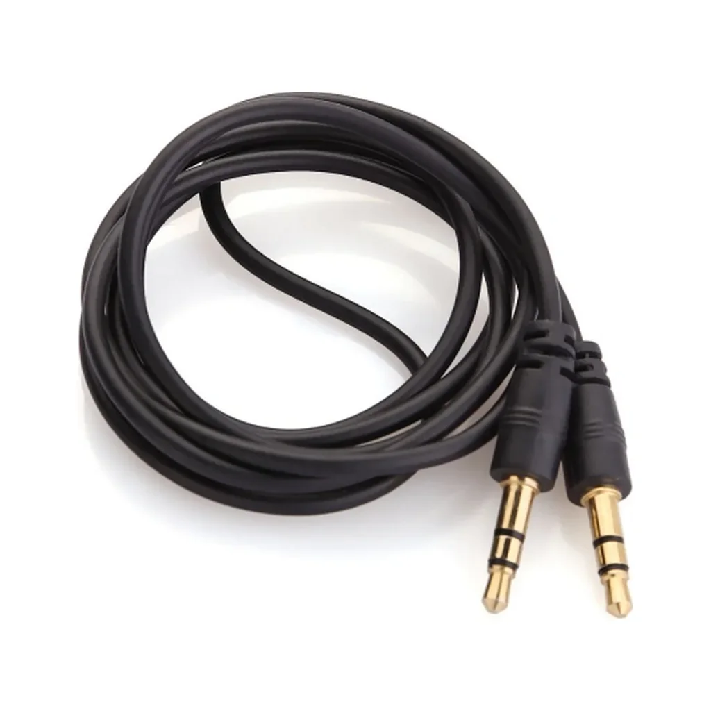 Кабель мультимедийный 3.5mm M to 3.5mm M 5.0m black Voltronic (YT-AUXGJ(M)/(M)-5.0-B), фото №1