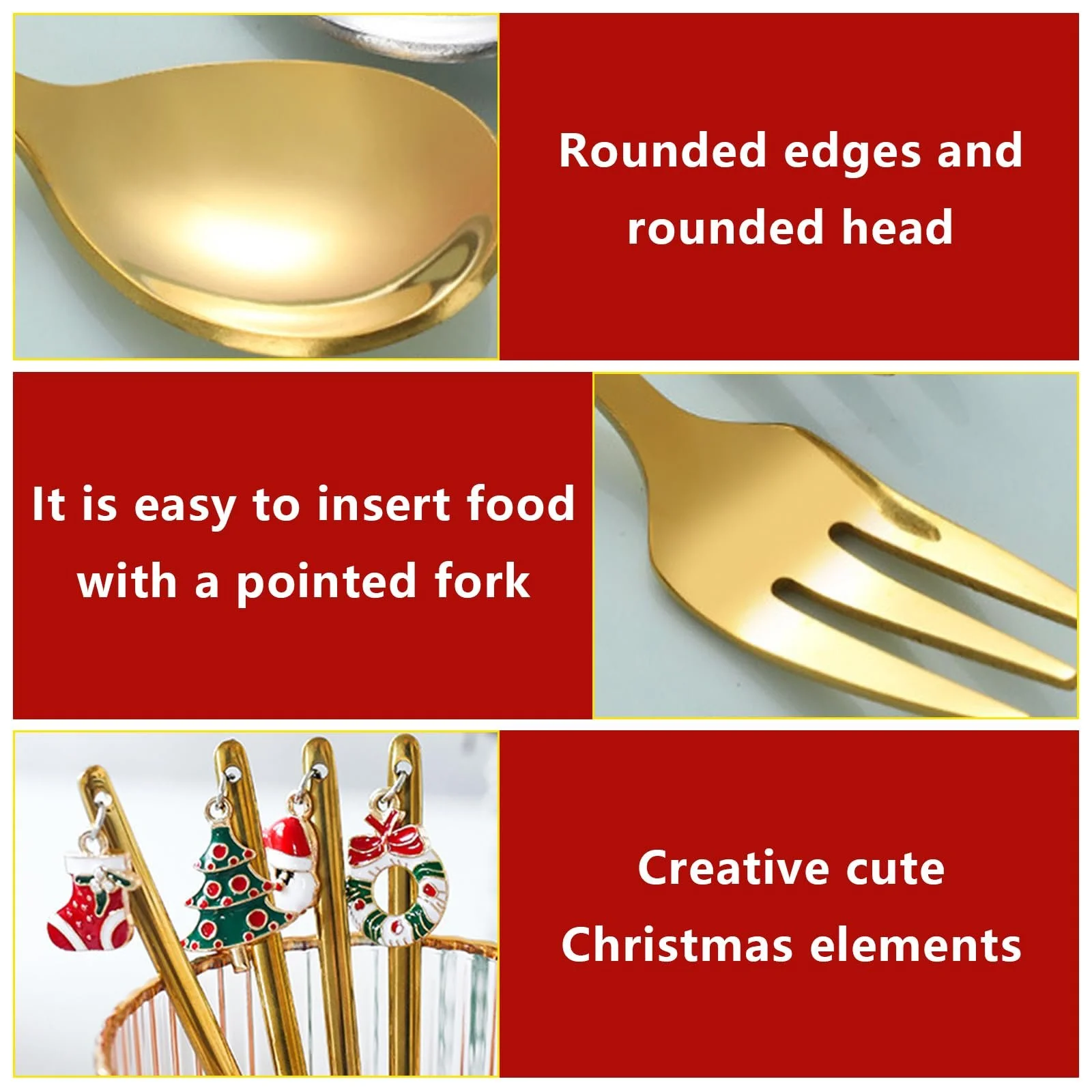 6 Кавових Різдвяних Ложок та 6 Вилок, фото №6