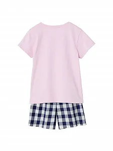 Літній комплект піжам з попліну для дівчаток Vertbaudet, 2 шт synthetic.ua - Фото 1