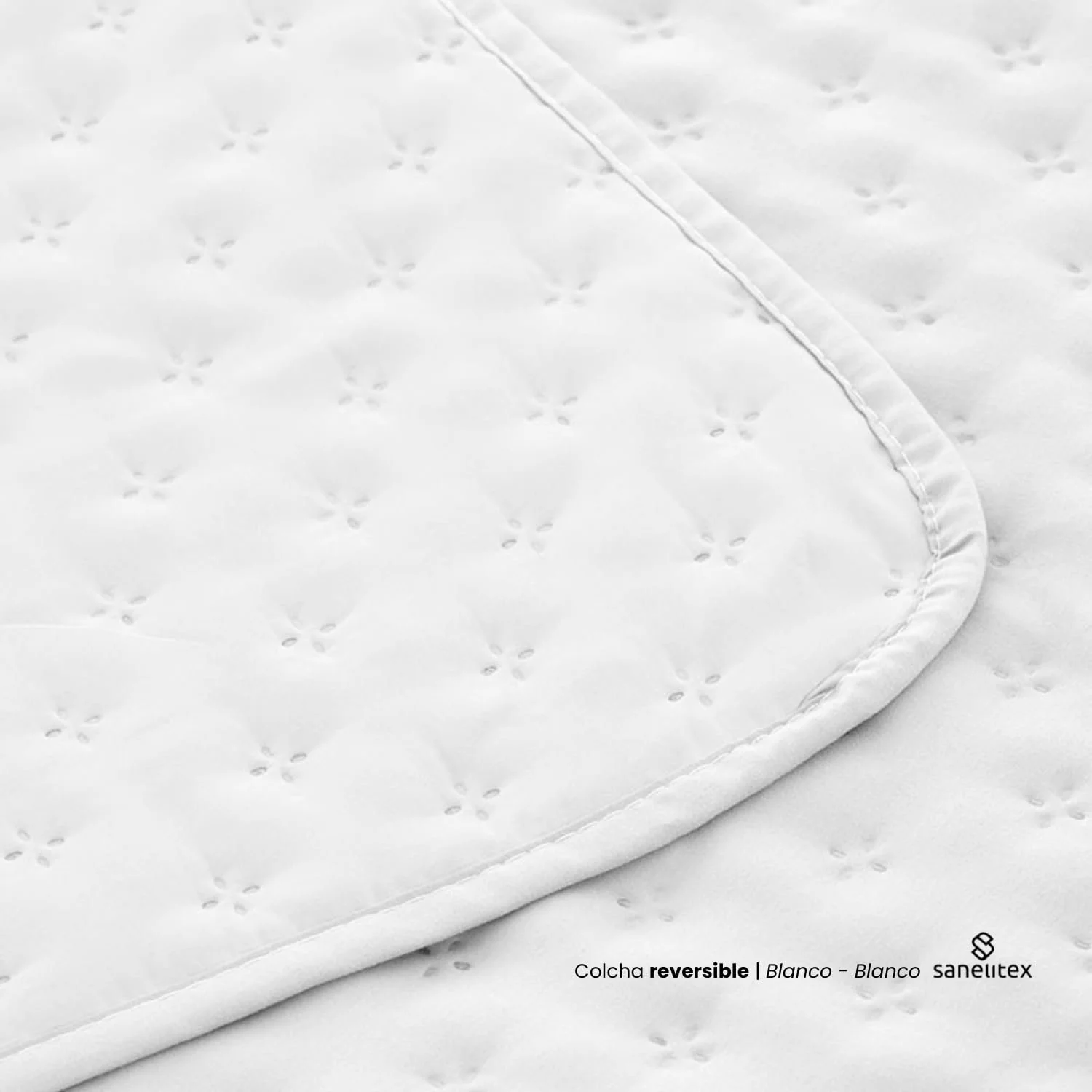 Покрывало Sanelitex Habitat двустороннее Белое для кровати 180 см, фото №2
