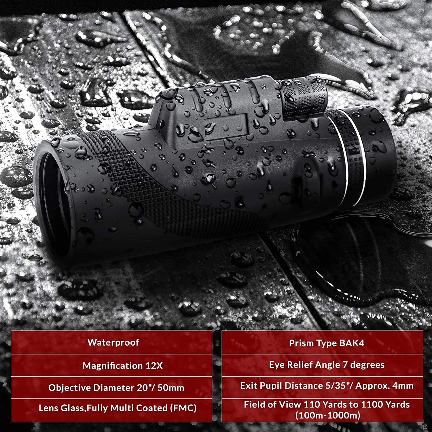 Монокуляр Strong Impact BAK4 12x50, фото №5 Монокуляр Strong Impact BAK4 12x50, фото №5