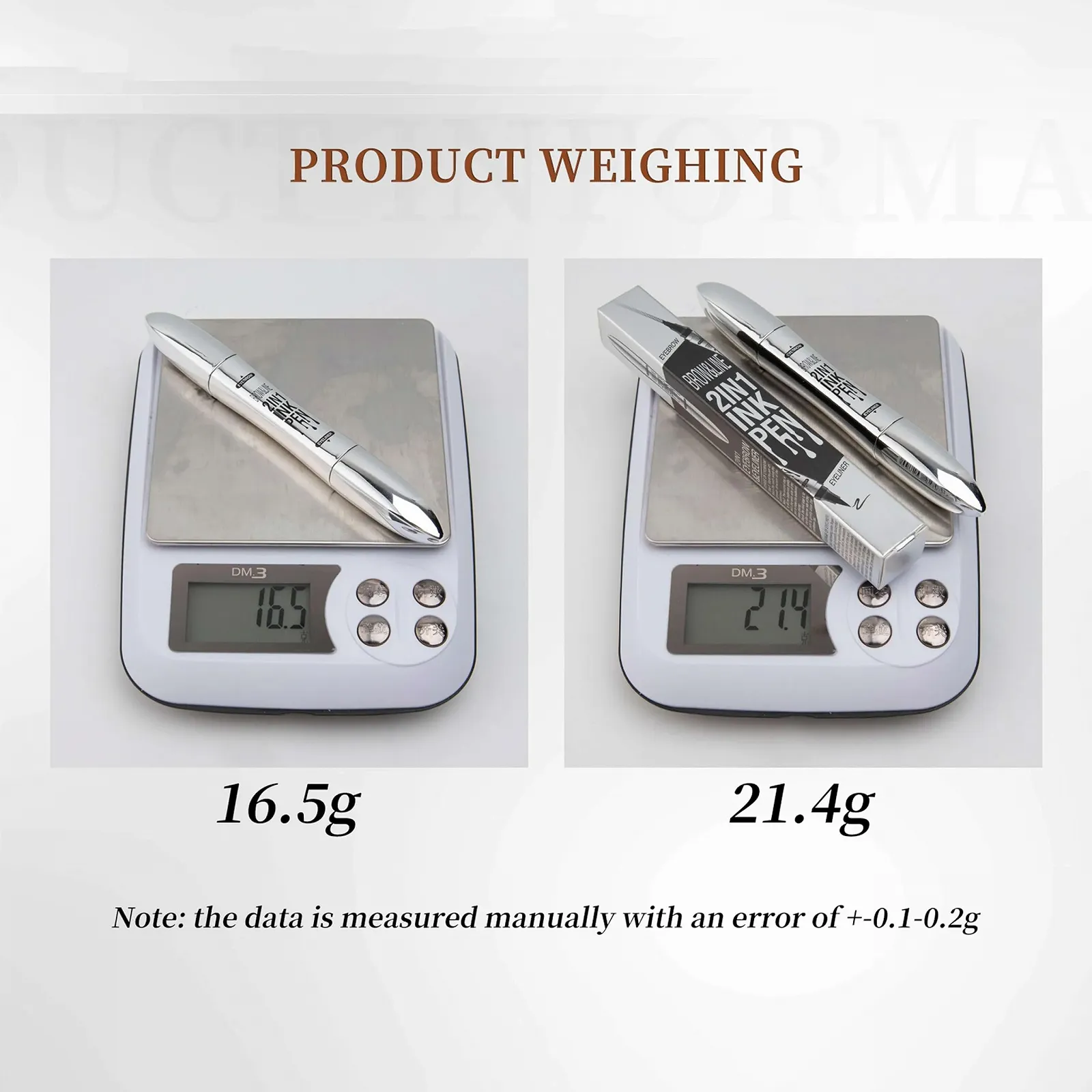 Олівець для брів та підводка 2-in-1 Waterproof Microblading 4-Prong Micro Fork Tip Light Brown, фото №6