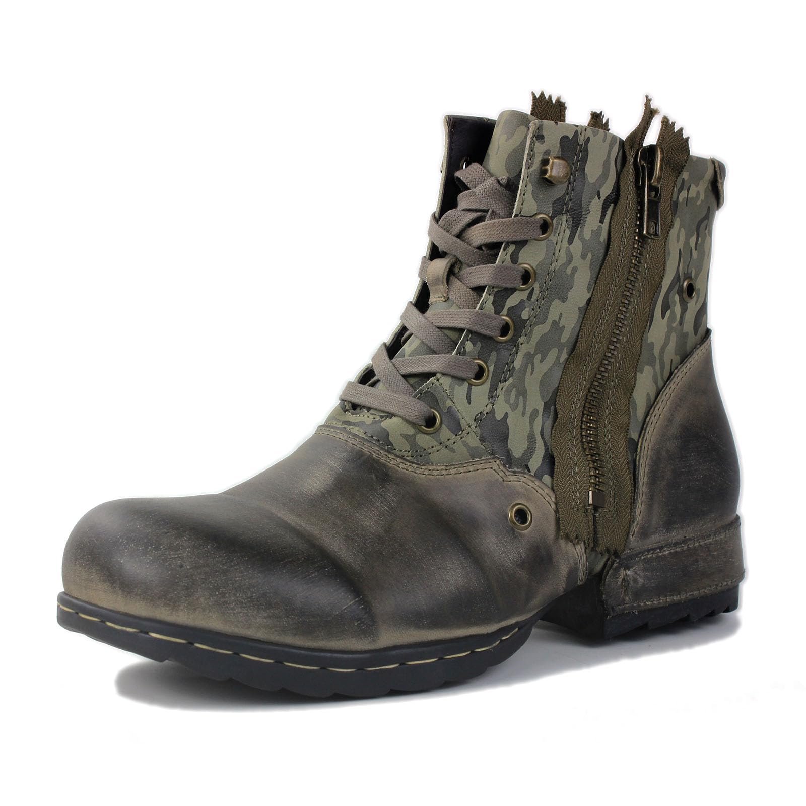 Ботинки Osstone Retro Chukka кожаные зеленые, фото №1