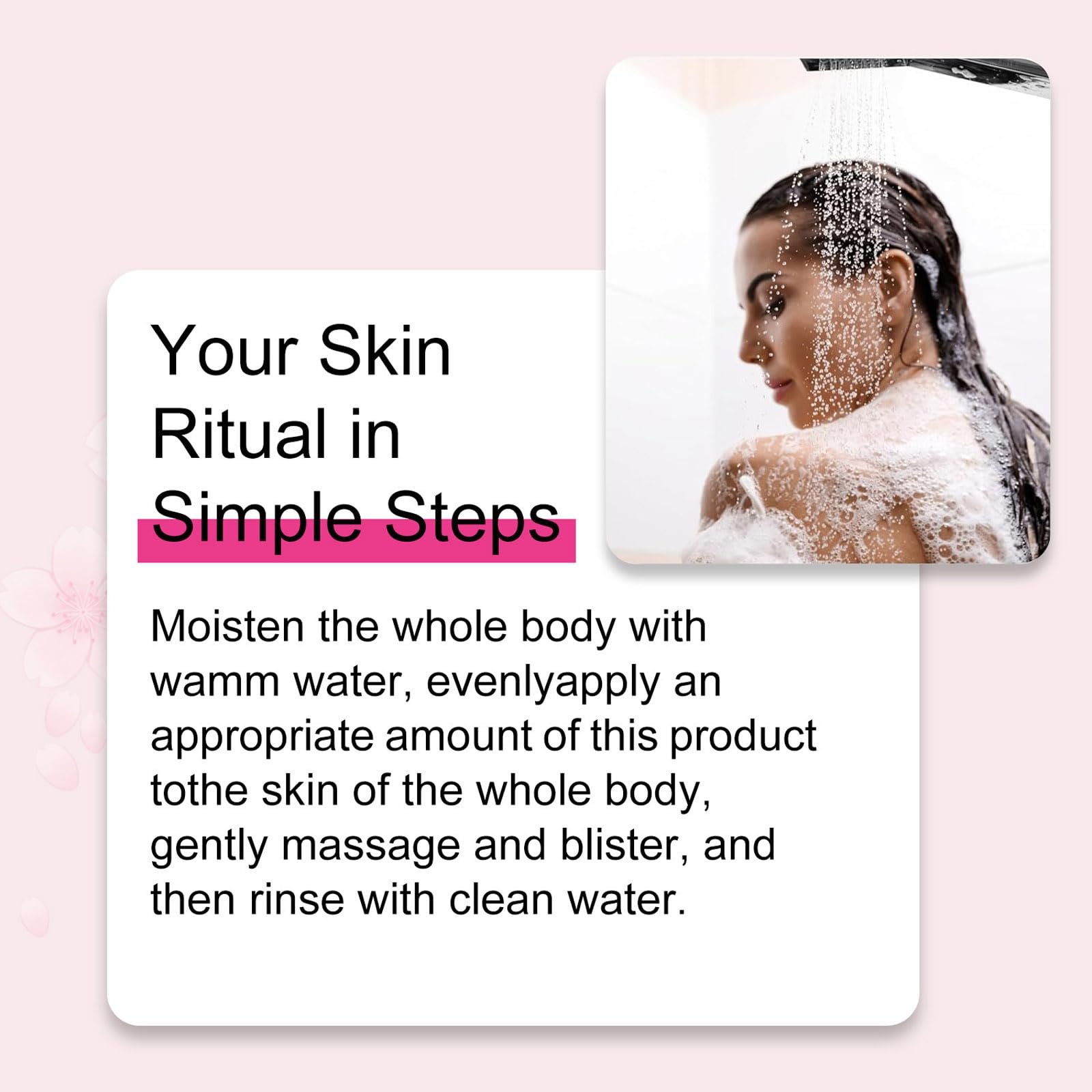 Гель для душу Cherry Blossom зволожувальний з екстрактом квітів вишні та кокосовою олією, фото №7