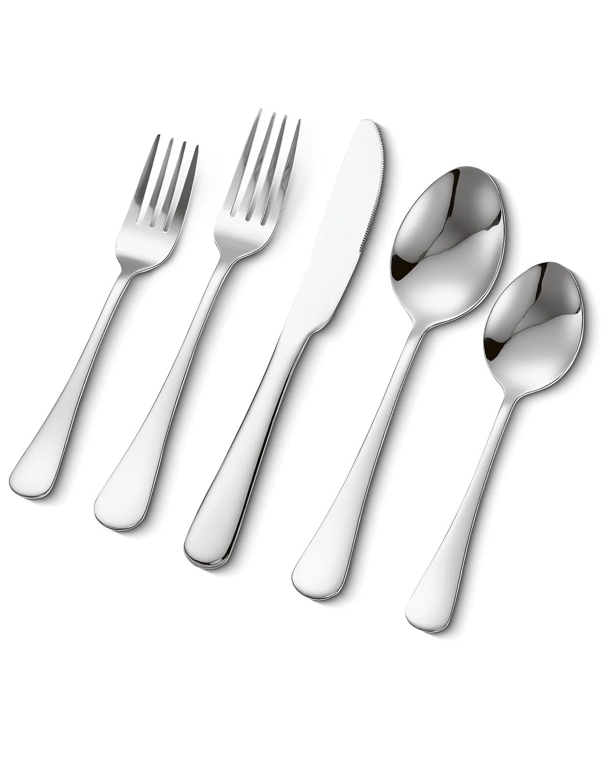 Набір столових приборів VEVOR для 6 персон, 30 предметів, з харчової нержавіючої сталі, можна мити в посудомийній машині, фото №1