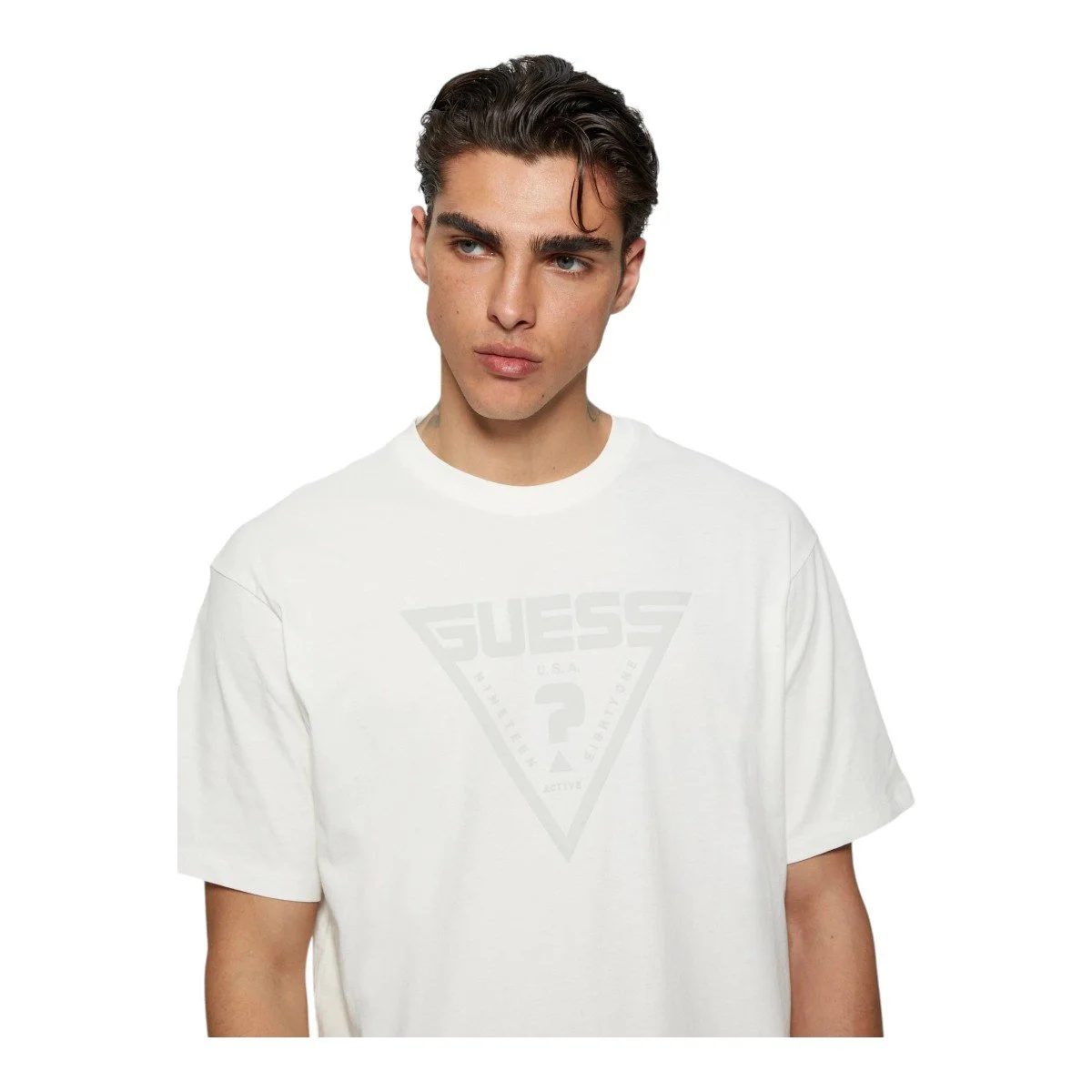 Мужская футболка GUESS ALINO Z4YI00I3Z14 White - M, фото №3