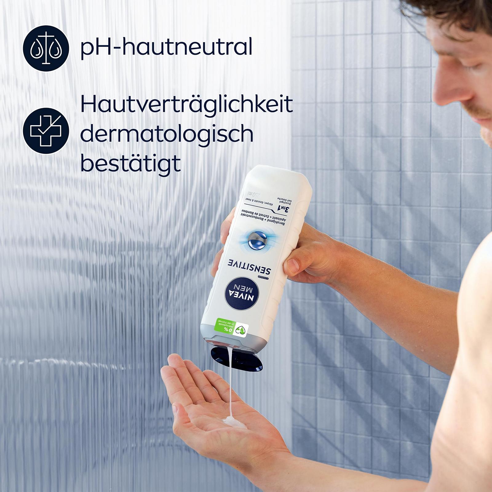 Гель для душа NIVEA MEN Sensitive Bamboo Extract 250 мл, фото №3 Гель для душа NIVEA MEN Sensitive Bamboo Extract 250 мл, фото №3