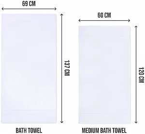 Банні рушники Utopia Towels Набір 6 шт. 100% бавовна 60 x 120 см Білий synthetic.ua - Фото 1