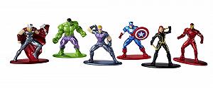 Фигурки Jada Toys Marvel Avengers (Набор из 6 штук) - Набор диорам с 6 нано коллекционных металлических фигурок (Капитан Америка, Железный человек, Халк, Соколиный глаз, Тор и Черная вдова) - Фото 1