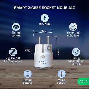 Набор умных розеток NOUS A1Z ZigBee Socke (4 шт.) Белый synthetic.ua - Фото 1