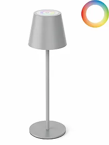 Світлодіодна настільна лампа Sympa бездротова вулична сенсорна RGB сіра - Фото 1
